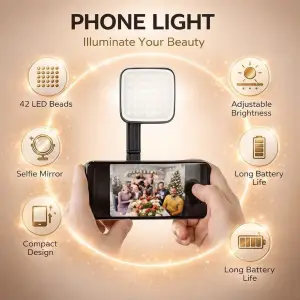 Magsafe 360 Selfie Beauty Lighting Konten, Smartphone Live Streaming Shooting Light, Magnetic Pocket Light, Selfie Beauty Light, Outdoor Shooting Led Light, Ultra-Bright Portable