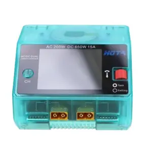 HOTA D6 Pro AC 200W DC 650W 15A*2 Dual Channel Lipo Charger Support Power Distribution 1-6S Battery Charger for RC Models Parts