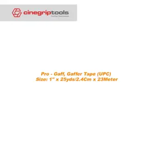 Pro Gaff, Gaffer Tape Fluorescent (UPC) Size: 1" x 25yds/2.4Cm x 23M