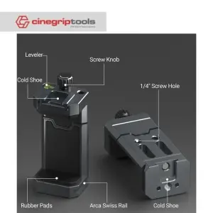 Leaplight metal phone holder tripod universal - Black & Gray LYA1
