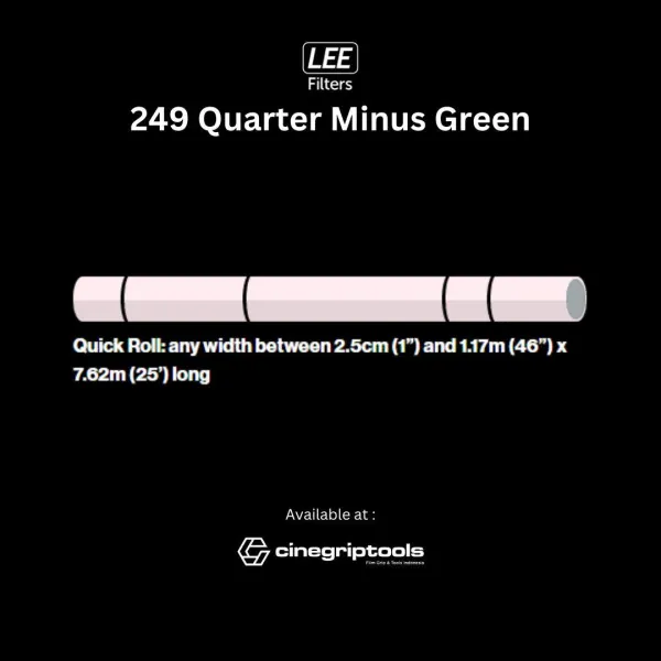 Lee Filter 249 Qtr. Minus Green