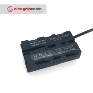 Npf 550/ npf 750 power cord battery dummy to D-tap