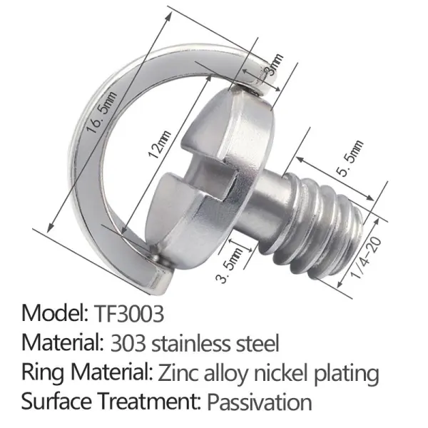 slotted flat ring quick-release screw TF3003