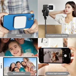 Magsafe 360 Selfie Beauty Lighting Konten, Smartphone Live Streaming Shooting Light, Magnetic Pocket Light, Selfie Beauty Light, Outdoor Shooting Led Light, Ultra-Bright Portable
