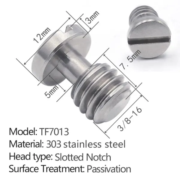 slotted quick-release screw without ring TF7013 - 2 pcs per pack