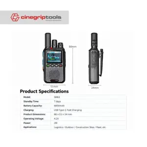 Cinegriptools HT- POC mini WalkieTalkie Hybrid/Dual Mode