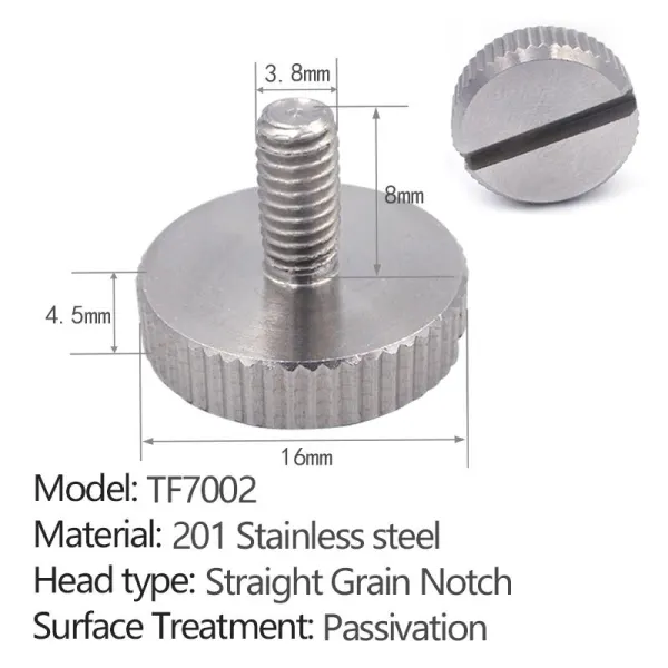 slotted quick-release screw without ring TF7002 isi 2pcs