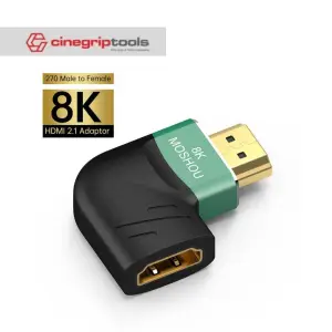 8K HDMI Male to Female 90° & 270° Degree Side Bend Adapter