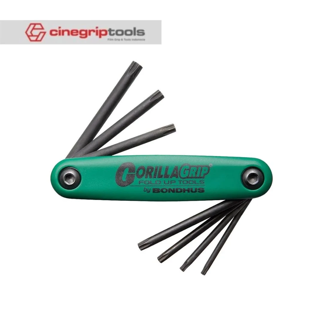 Kunci L lipat bintang - GORILLA GRIP - BONDHUS - Tamper Resistant Star