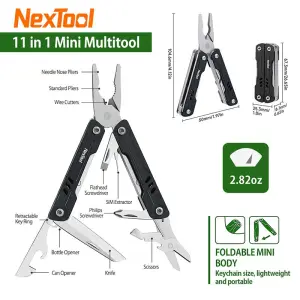 Nextool Mini Sailor S11 Multifunctional Pliers - Black