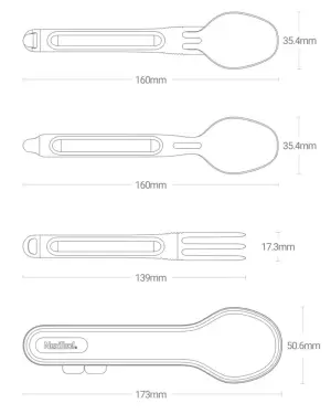 Nextool Sendok dan Garpu Titanium Tableware Set
