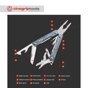 NexTool Mini Sailor (Black) 10-in-1 EDC Steel Pliers Knife Scissors Multifunctional Multitool NE20156A