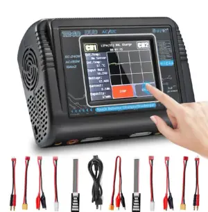 T240 Dual-Channel Color Screen Charger 150W 10A*2 Charger Lithium Battery Intelligent Balance Charger HTRC
