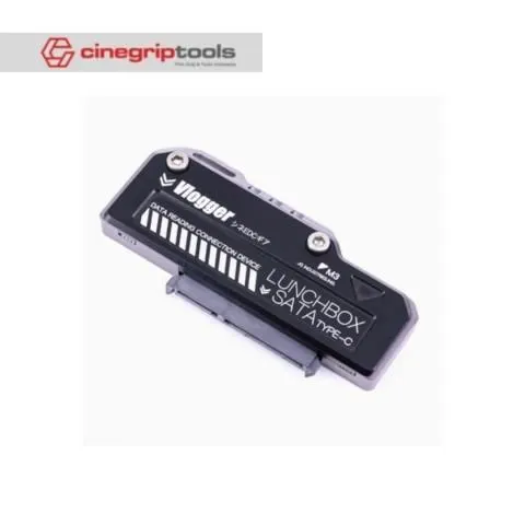 Vlogger Lunch box aluminum alloy SATA Type-C 3.1gen1 high-speed card reader 2.5SSD hard drive Photographer - Black