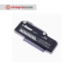 Vlogger Lunch box aluminum alloy SATA Type-C 3.1gen1 high-speed card reader 2.5SSD hard drive Photographer - Black