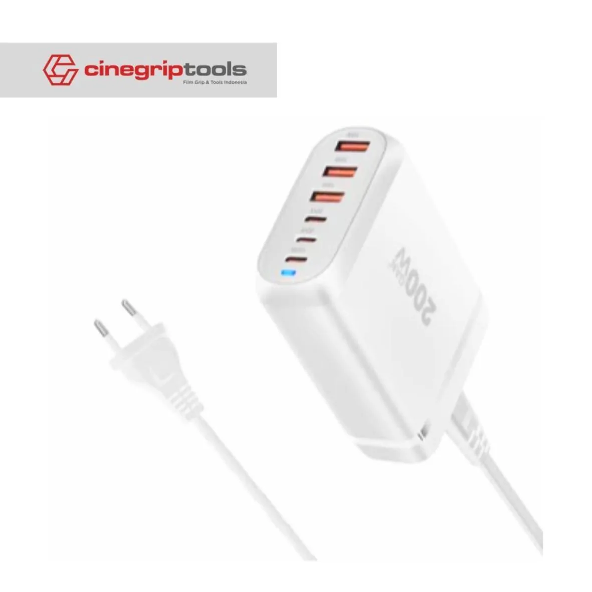 200W Multi-Function 3C3A Desktop Charger-WHITE/BLACK