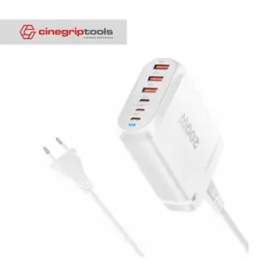 200W Multi-Function 3C3A Desktop Charger-WHITE/BLACK