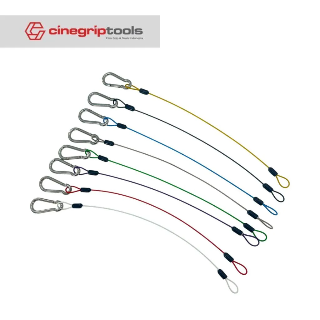 Safety Wire With Carabiner - 2mm x 30/50 cm + M5