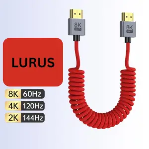 HDMI 8K 4k Cable Braided Slim Spring Cable Cinema Camera Monitor Laptop Computer Tv Projector 8K RED