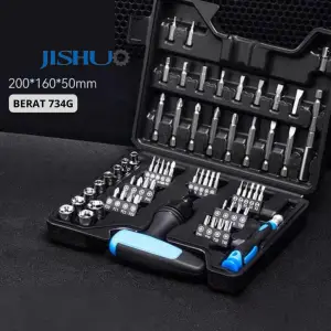 63-pieces Multi-Purpose Screwdriver Set with Flathead Phillips Hexagonal Handle/ 63buah obeng set