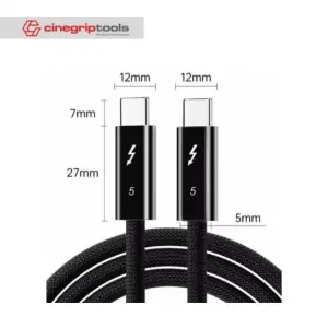 Thunderbolt 5 Cable Type-C PD240W 80GB/120Gbps Light Speed Transmission 16K Ultra HD Nylon Braided