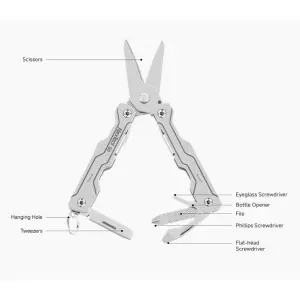 NEXTOOL Micro Sailor Scissors S0 8-in-1 Travel multi-Tool card scissors