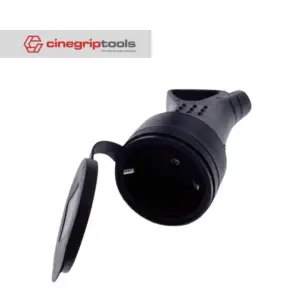 Schuko European Standard Two Round Waterproof Plug Docking Male and Female Rubber IP54 For DIY Power Cable Cord 16A 250V