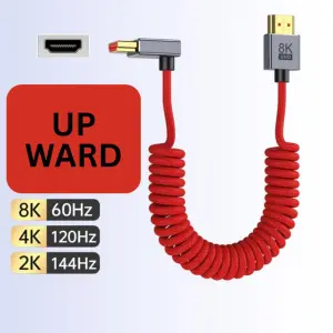 HDMI 8K 4k Cable Braided Slim Spring Cable Cinema Camera Monitor Laptop Computer Tv Projector 8K RED