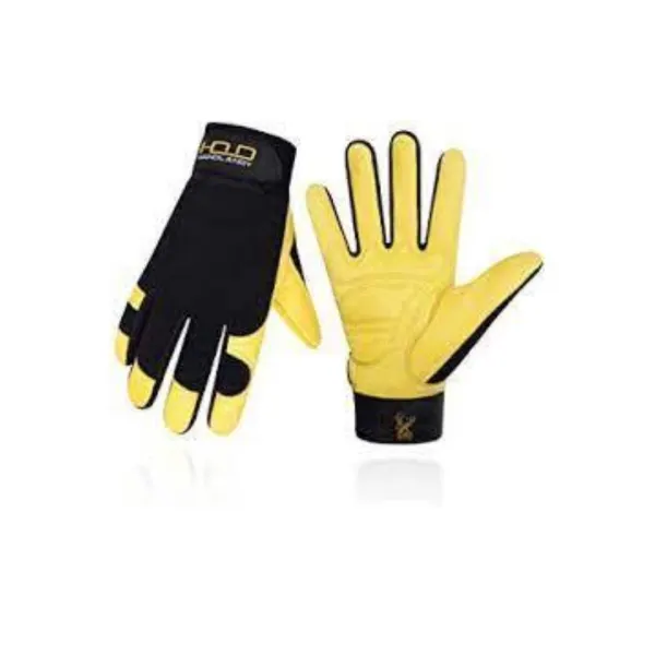 Deerskin Leather Palm Hybrid Work Gloves Size XL
