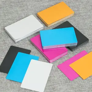 Stainless Steel Metal Card 8.5cm x 5.5cm Free Laser