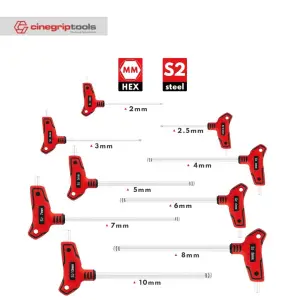 Kunci L Fullset - with case T-Type Ball Head Hexagon Wrench Set Hexagon - 9-pieces Hexagon Socket