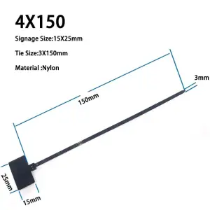 Easy Marks 4 x 150mm Labels Nylon Cable Ties