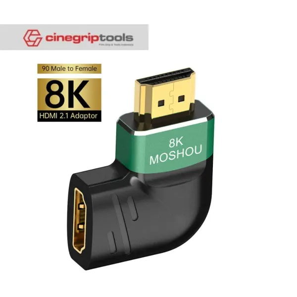 8K HDMI Male to Female 90° & 270° Degree Side Bend Adapter