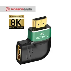 8K HDMI Male to Female 90° & 270° Degree Side Bend Adapter