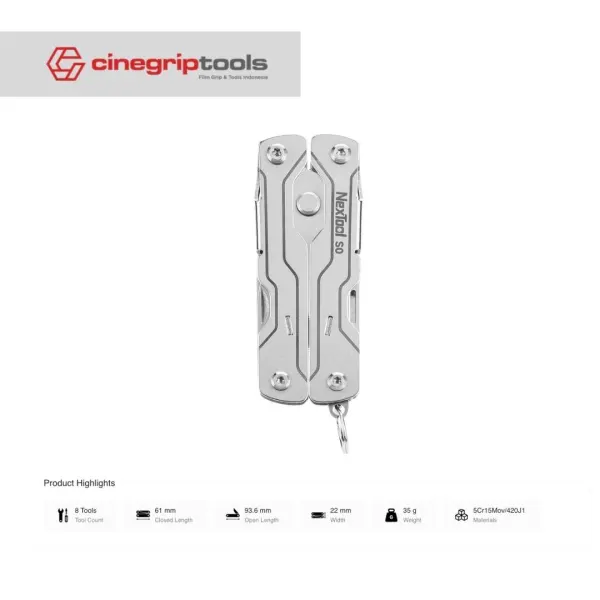 NEXTOOL Micro Sailor Scissors S0 8-in-1 Travel multi-Tool card scissors