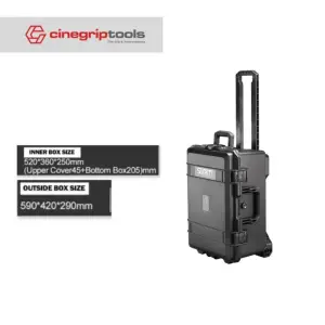 SMRITI HARDCASE (Pelican Copy) S5236 Pull Rod Protective Waterproof Tools Case With Warren file + TrekPak - Black