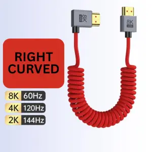 HDMI 8K 4k Cable Braided Slim Spring Cable Cinema Camera Monitor Laptop Computer Tv Projector 8K RED