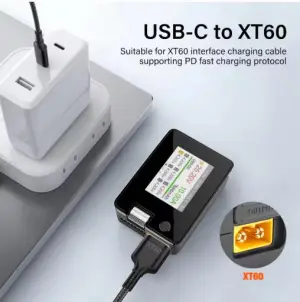 ToolkitRC Type-C Male to XT60 Female Cable
