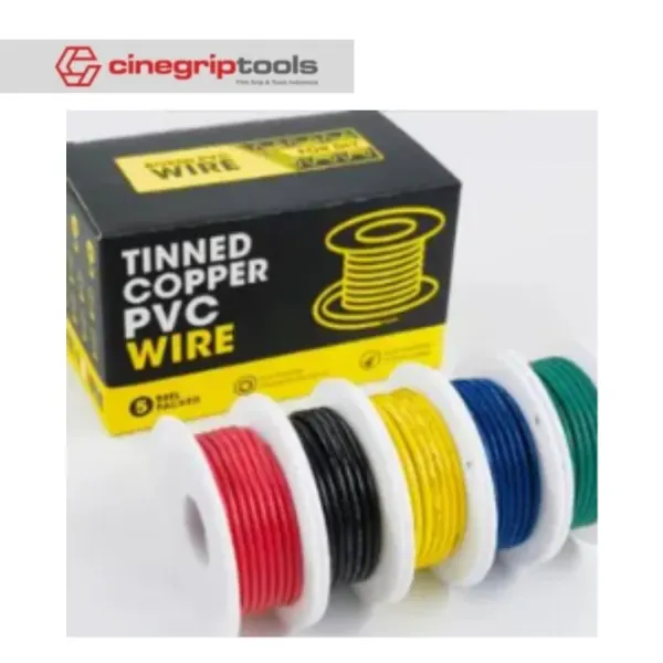 KABEL AWG SET 1007 PVC WIRE 5 ROLL -10 METER - WHITE, ORANGE, COKLAT, GRAY, PURPLE