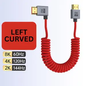 HDMI 8K 4k Cable Braided Slim Spring Cable Cinema Camera Monitor Laptop Computer Tv Projector 8K RED