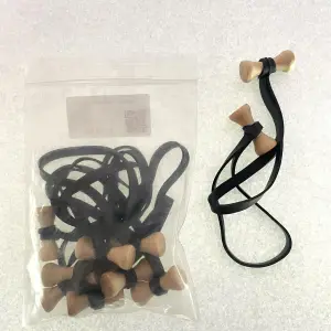 BongoTies 5" Elastic Cable Ties Black - 10 pcs per Pack