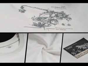 Hydra Arm Futuristic Sketch T-Shirt – Space Gray