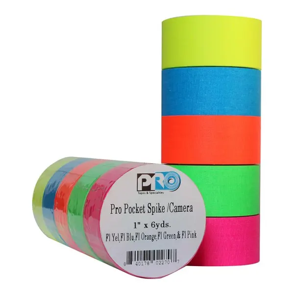 Pro - Pocket Spike Camera, 5C Spike Tape - Fluorescent, Size: 1"x6yds / 2.4 Cmx5.4 M