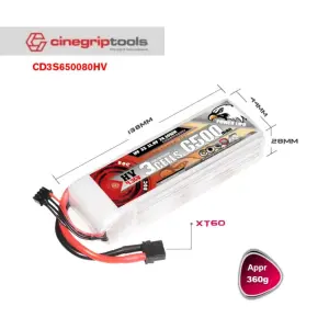 CODDAR 3S 6500MAH 11.4V 80C Soft Pack LiHV RC Lipo Battery