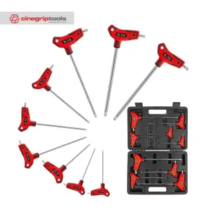 Kunci Torx (Bintang) T-Type Ball Head Hexagon Wrench Set Hexagon - 9-pieces Set of Six-in-one Plum Blossom