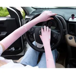 Sarung Tangan Panjang Manset Long Sleeve Half Fingers Sunscreen Fashion Sport