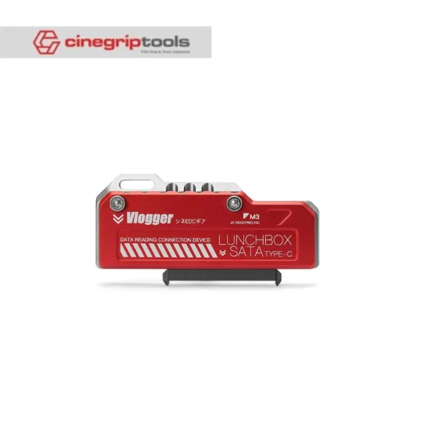 Vlogger Lunch box aluminum alloy SATA Type-C 3.1 gen1 high-speed card reader 2.5SSD hard drive Photographer-Red