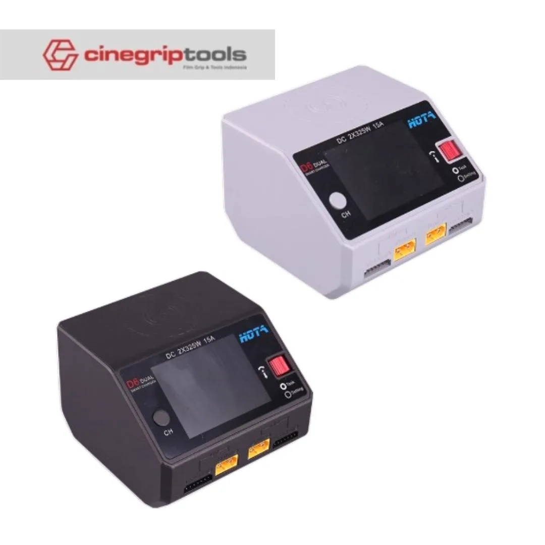 HOTA D6 TANPA AC POWER 2x325W 15A*2 Dual Channel Lipo Charger Support Power Distribution 1-6S Battery Charger for RC Models Parts