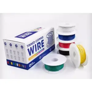 20METER 1007 PVC WIRE 24AWG-6ROLL - MERAH, HITAM, KUNING, BIRU, HIJAU, PUTIH