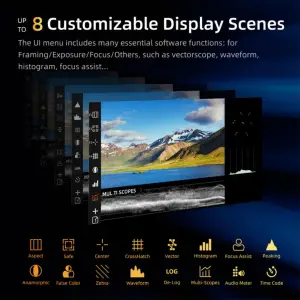 OSEE Mega 15S same like SWIT K15 - 15.4" HDR Production Monitor | 1500nits Brightness, Waveform & 3D LUT | HDMI/3G-SDI I/O for Studio & Live Broadcast